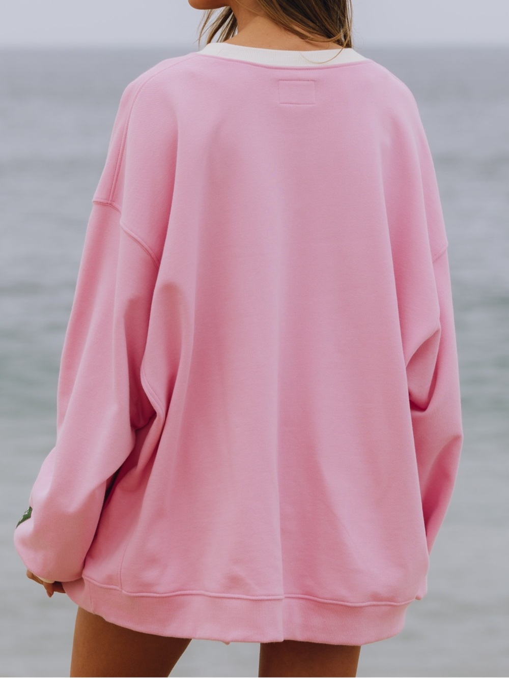 Daily Drills | NWT! Oversized Sport Crewneck In Taffy XS/S - Picture 2 of 4